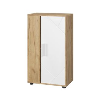 Vicco C&oacute;moda Berno, Oro Potencia Roble/blanco, 50.1 X 87.3 Cm Con 2 Compartimentos