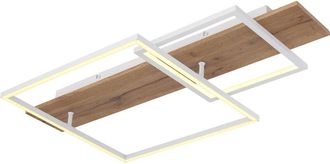 Globo Lighting Plafoniera Vanni Bianco Opaco e Legno 75 x 40 Cm