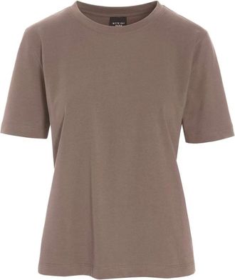 Bitte Kai Rand Eenvoudig en heerlijk basic T-shirt met korte mouwen - Dames - T-shirts - Bruin - S - Katoen - Tops
