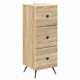 vidaXL Cajonera Roble Sonoma 33 X 34,5 X 90 Cm Madera De Ingenier&iacute;a Vidaxl