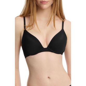 Skarlett Blue Breathless Convertible Push-Up T-Shirt Bra in Black at Nordstrom, Size 34Ddd