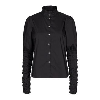Co'Couture Dames, Blouses & Shirts, Zwart, Maat: M Katoen