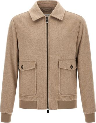 Pal Zileri Chaqueta Bomber de Lana Estructurada - Jackets - Hombre - Beige - 2XL