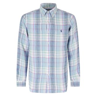 Polo Ralph Lauren Check Linen Shirt - Heren - Casual Overhemden - Veelkleurig - S - Linnen - Overhemden