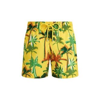 Vilebrequin Ultra-light and packable Swim Shorts Palms Offset in Sun at Nordstrom, Size Large