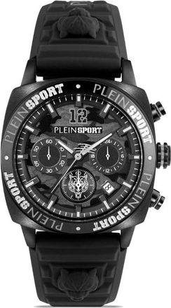 Plein Sport Wildcat Chronograph 44mm - men - Silicone/stainless steel - One Size - Black