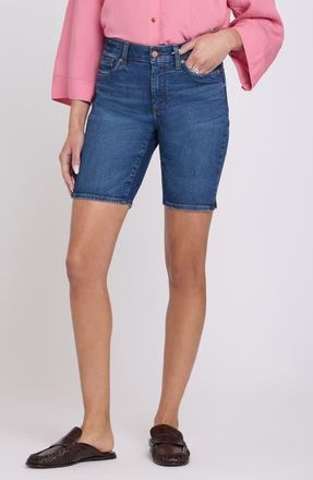 NYDJ Ella Side Slit Denim Shorts in Sunset Villa at Nordstrom, Size 12