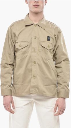 South2 West8 Cotton Blend Twill Overshirt With Tone-On-Tone Buttons size S