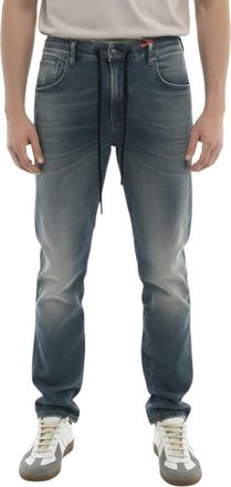 Diesel Blue Straight Mid Rise Jeans
