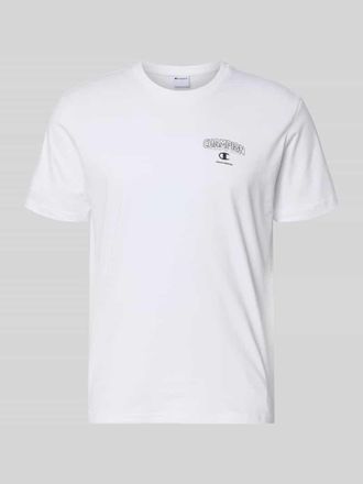 Champion T-Shirt mit Logo und Rundhalsausschnitt in Weiss, Gr&ouml;&szlig;e XXL