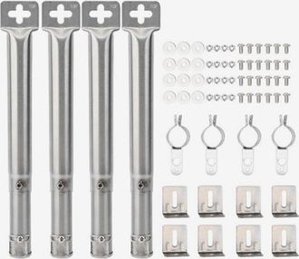 OEM Cuatro Tubos Rectos Y Ajustables De Acero Inoxidable Para Quemadores De Horno De Gas, Repuestos Universales
