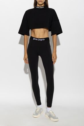 Palm Angels Oversized Cotton T-shirt, Womens, Black