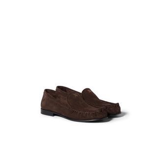 Miu Miu Suede Loafers, Woman, Dark Brown, Size 35,5