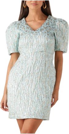 Freebird by Steven Groene Daantje Mini Jurk - Dames - Korte kleedjes - Blauw - M - Denim - Kleedjes