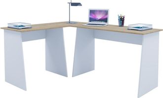 ebuy24 Mesa De Ordenador Vcm Escritorio De Esquina Dimensiones Conjunto General Aprox. Al. 74 X An. 135 X T. 105 Cm Paneles Laterales Elegantes Escritorio - 