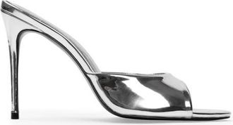 Black Suede Studio Jazz 100 Metallic Mule in Silver Mirror Metallic at Nordstrom, Size 37.5 Eu