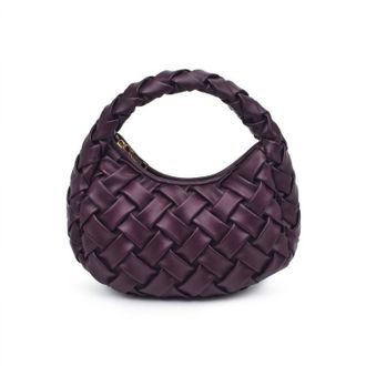 Urban Expression Womens Noreen Woven Clutch Bag In Wine
