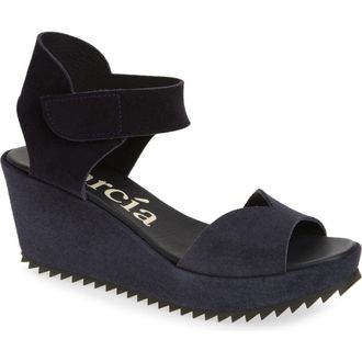 Pedro Garcia Fidelma Wedge Sandal in Navy Castoro at Nordstrom Rack, Size 10Us / 40Eu