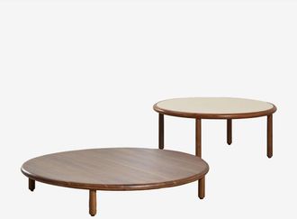 Sklum Sklum - Set De 2 Mesas De Centro Redondas En Madera De Acacia Olivia