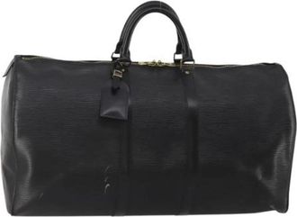 Louis Vuitton Tweedehands leren Louis Vuitton tassen - Dames - Vintage Weekendtas - Zwart - ONE Size - Vintage