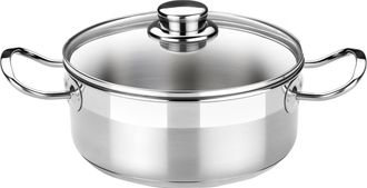 Bra Cazuela Bra Profesional 30cm Acero Inox 18/10 Tapa De Cristal A340337