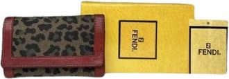 Fendi Pre-owned Vintage lederen sleutelhanger - Dames - Vintage Accessoires - Veelkleurig - ONE Size - Leer - Vintage