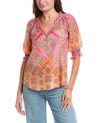Hale Bob Silk-Blend Eileen Blouse