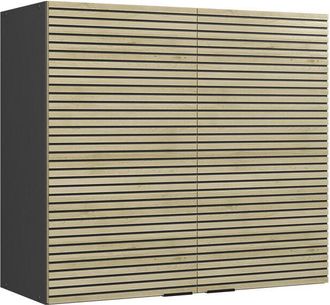 Vicco Armario De Cocina Con Vidrio Fame-line, Panel De Roble, 80 Cm, Vicco