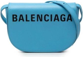 Balenciaga Pre-owned Vintage Crossbody Bag - Dames - Vintage Schoudertas - Blauw - ONE Size - Leer - Vintage