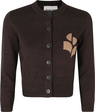 Isabel Marant Chocolate Newton Cropped Cotton-Blend Cardigan