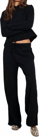 bobi Flared Drawstring Pant In Black