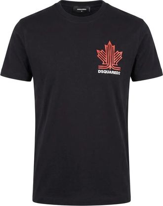 Dsquared2 Ski Leaf Logo-print Cotton T-shirt
