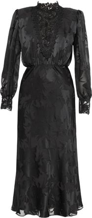 Nissa Abito midi con rifinitura in pizzo - Nero