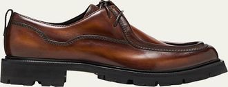 Berluti Mens Brunico Lug Sole Leather Derby Shoes