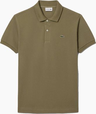 Lacoste Mens Lacoste Classic Fit Polo Shirt Khaki Green - Tan - Size: 42