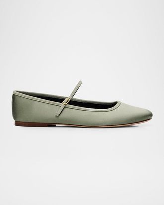 Veronica Beard Ellie Satin Ballerina Flats