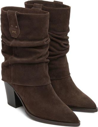 Nero Giardini Slouchy Leather Western Boot in Chocolate at Nordstrom, Size 37