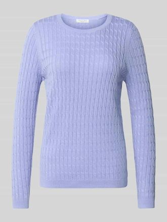 Christian Berg Strickpullover mit Zopfmuster in Lavender, Gr&ouml;&szlig;e M