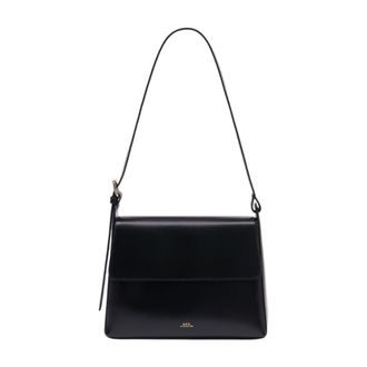 A.P.C. Womens Virginie Shoulder Bag Black Cowhide
