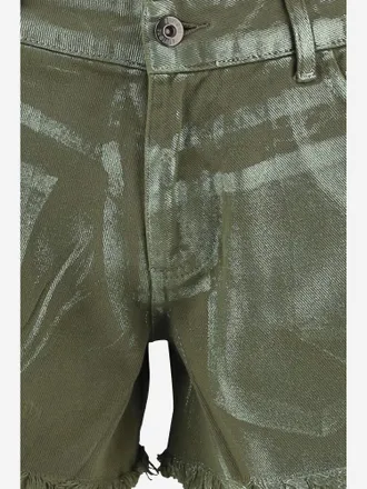 DON'T @ ME Womens Shorts Cotton Green