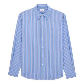 Saint Laurent Heren, Overhemden, Blauw, Maat: XL Katoen