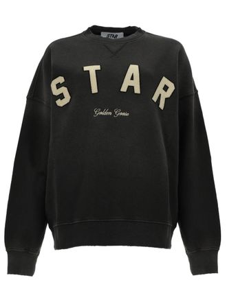 Golden Goose Neutral Star Relaxed Fit Cotton Sweatshirt