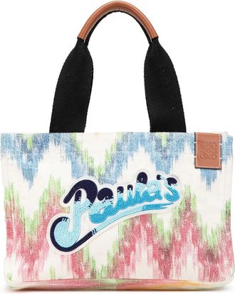 Loewe 2000-2024 Paulas Ibiza Canvas Beach Cabas tote bag - White