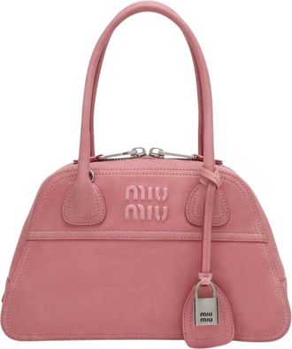 Miu Miu Vivant Nappa Leren Tas - Dames - Handtassen - Roze - ONE Size - Leer - Tassen