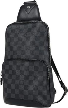 Louis Vuitton Tweedehands Canvas Louis Vuitton tassen - Heren - Vintage Schoudertas - Zwart - ONE Size - Vintage