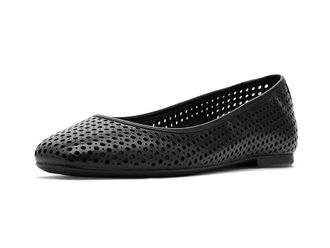 Vionic Orinda Perf Womens Flat Shoes Black Leather : 7.5 W