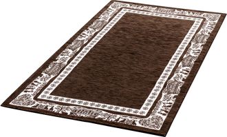 Gino Falcone Teppich »Vintages Corji« rechteckig 5 mm Höhe dekoratives Alpenmotiv in der Bordüre