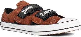 Palm Angels Mens Brown Calfskin Low Top Sneakers