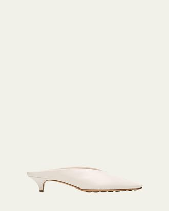 Bottega Veneta 40mm Vesta Nappa Leather Mule Pumps