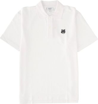 Maison Kitsun&eacute; White Shirt Collar Polo
